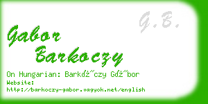 gabor barkoczy business card